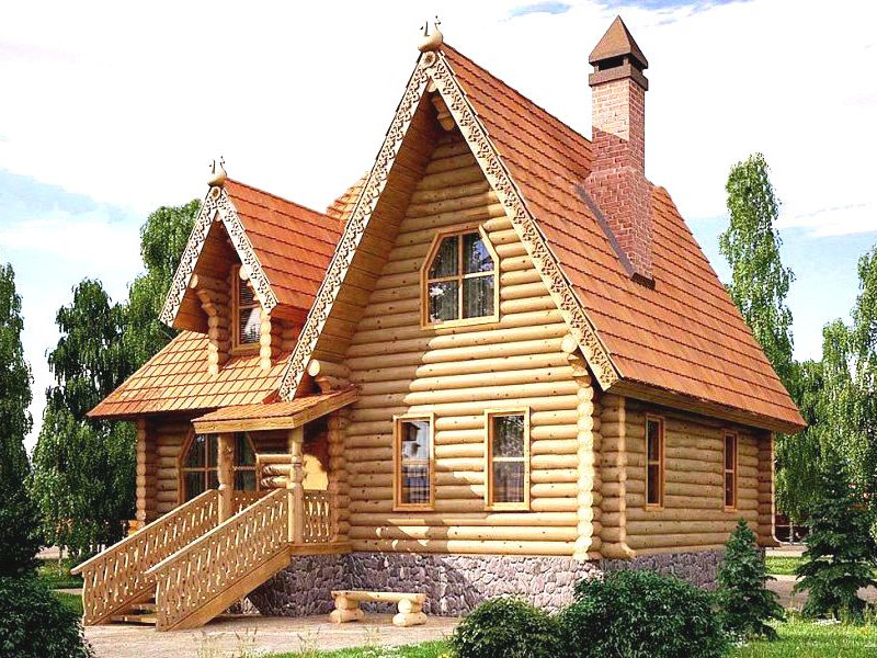Проект деревянного дома из сруба бревна "Сибирский"