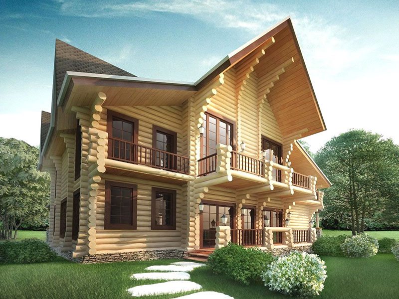 Проект деревянного дома из бревна "Илья Муромец"